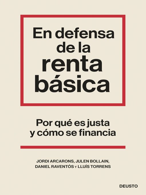 Title details for En defensa de la renta básica by Jordi Arcarons Bullich - Available